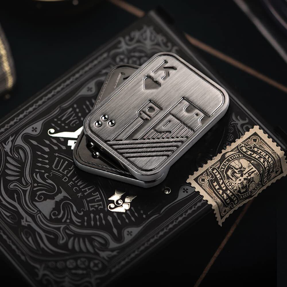 Magnetic Metal Fidget Toys Poker Push Card Slider Stress Relief Toys