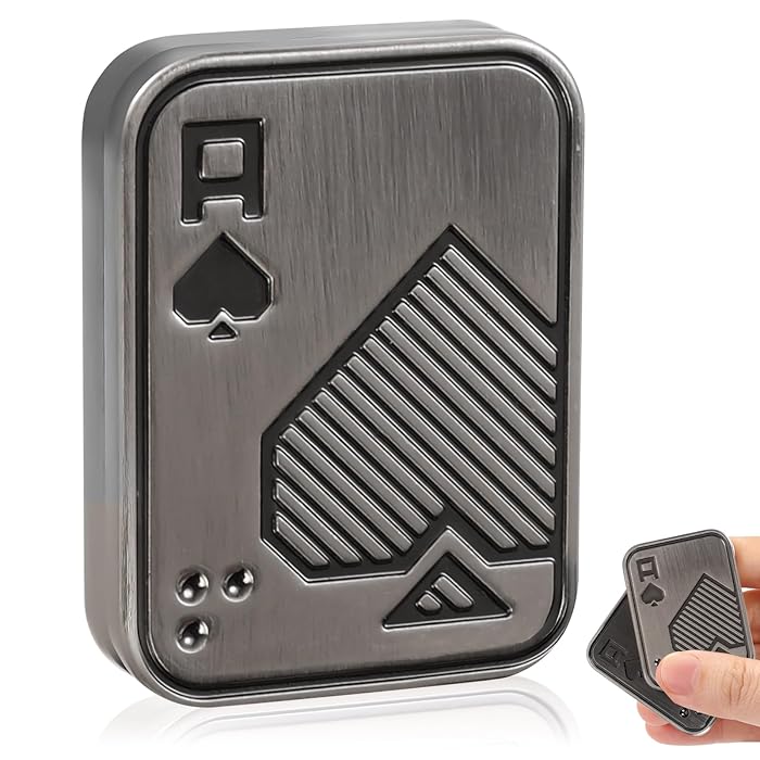 Magnetic Metal Fidget Toys Poker Push Card Slider Stress Relief Toys