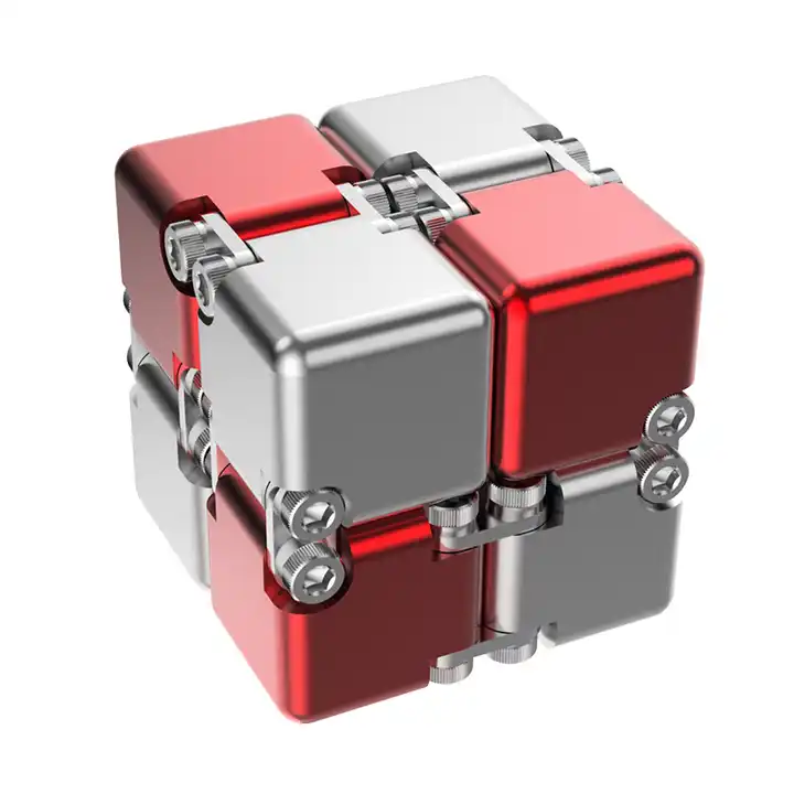 Premium Metal Infinity Cube – Foldable Sensory Fidget Toy for Stress Relief & Focus (Aluminium Build)