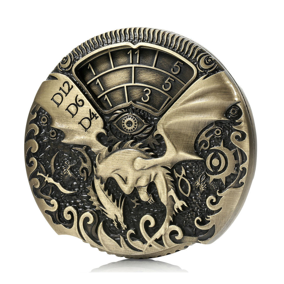 7-in-1 Zinc Alloy DND Dice Spinner – High-Speed Customizable RPG Metal Dice Set