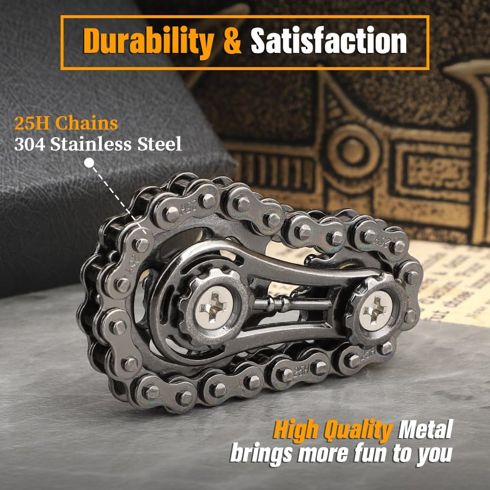Stainless Steel Sprockets Flywheel Fingertip Gyro Sprockets Chains EDC Metal Toy Gear Gyros Dropship Sproket Roadbike Spinner
