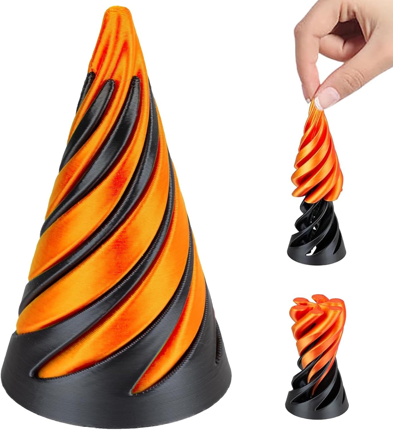 Impossible Cone | Spiral Cone Fidget Toy | Pyramid Passthrough Toy | Desktop Decoration for Home Office Desk | Anxiety Relaxing