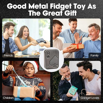 Magnetic Metal Fidget Toys Poker Push Card Slider Stress Relief Toys