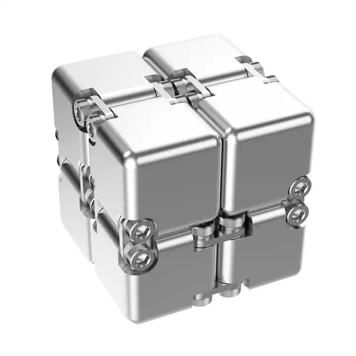 Premium Metal Infinity Cube – Foldable Sensory Fidget Toy for Stress Relief & Focus (Aluminium Build)