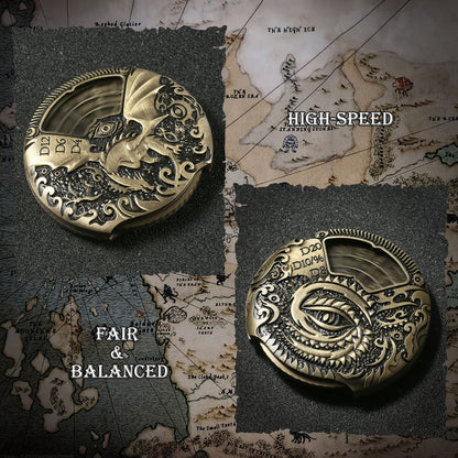 7-in-1 Zinc Alloy DND Dice Spinner – High-Speed Customizable RPG Metal Dice Set