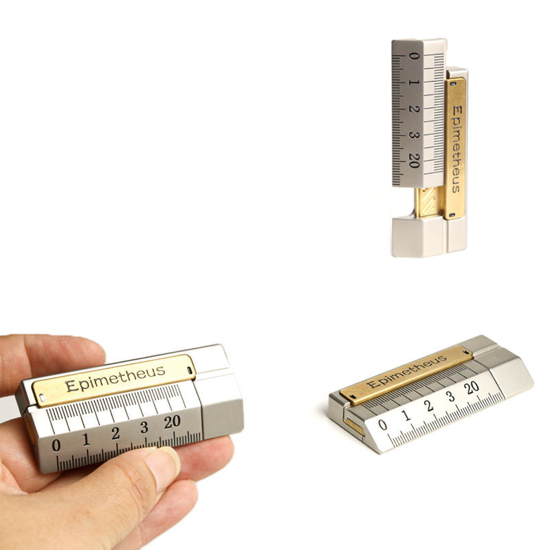 Premium Metal Push-Pull Self-Deception Ruler | Stress Relief Toy for Adults