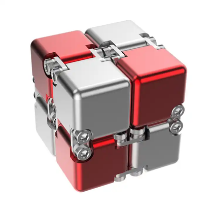 Premium Metal Infinity Cube – Foldable Sensory Fidget Toy for Stress Relief & Focus (Aluminium Build)