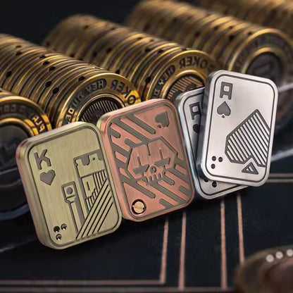 Magnetic Metal Fidget Toys Poker Push Card Slider Stress Relief Toys