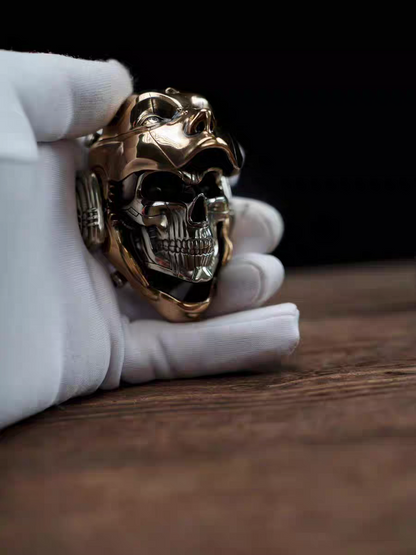 Tiebro Metal Mechanical Skull Fidget Spinner | Magnetic Spinner for Stress Relief