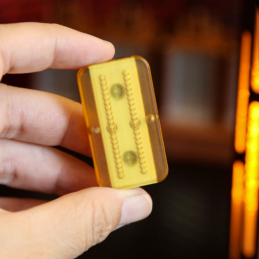 PEI EDC Fidget Gyroscope Spinner – Mechanical Push-Pull Card Game with Ding-Dong Sound