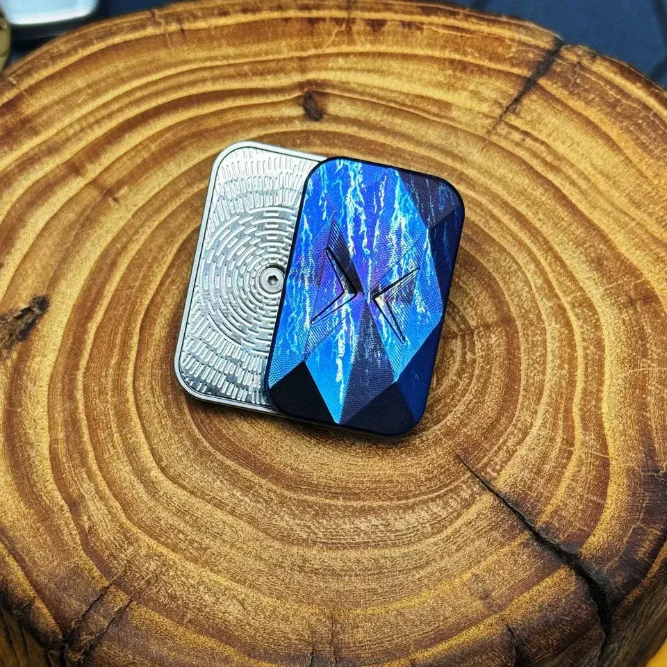 Mechanical Gyroscope Push Card Coin | Premium Metal EDC Fidget Toy Unisex