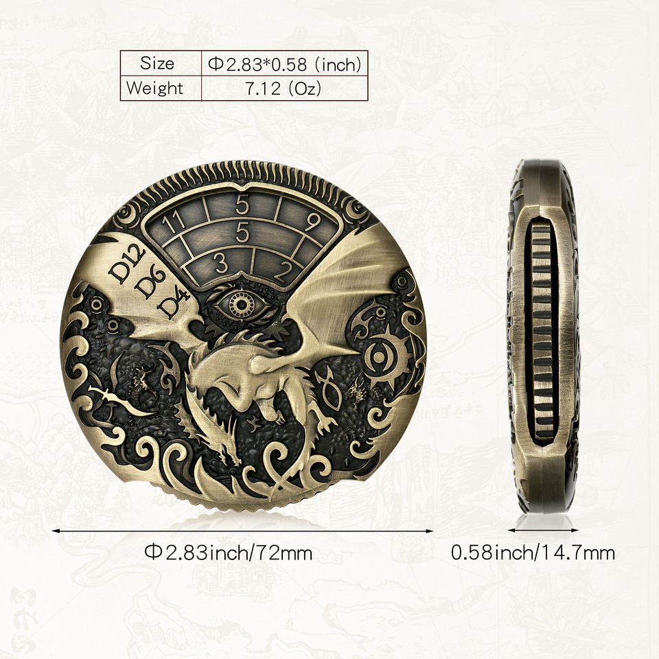 7-in-1 Zinc Alloy DND Dice Spinner – High-Speed Customizable RPG Metal Dice Set