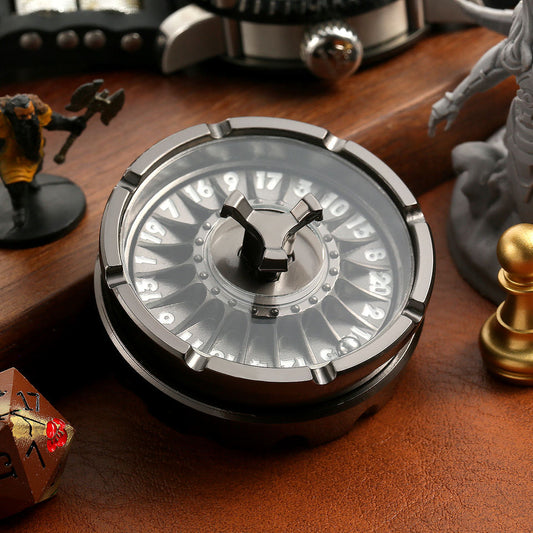 Vintage D20 Metal Dice Fidget Spinner – Dragon-Themed Roulette Wheel Gyro for RPG Fans & Stress Relief