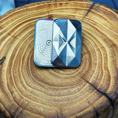 Mechanical Gyroscope Push Card Coin | Premium Metal EDC Fidget Toy Unisex