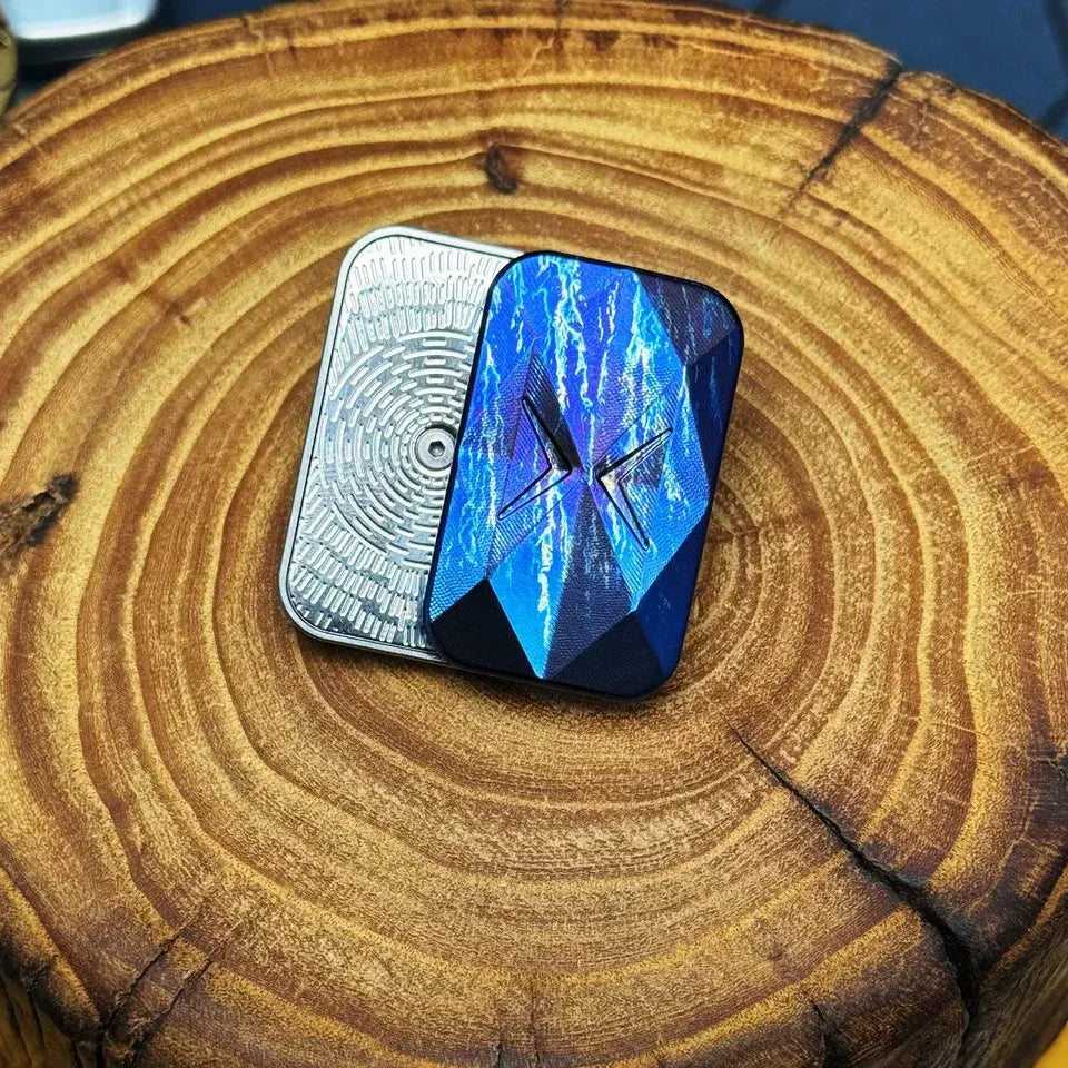 Mechanical Gyroscope Push Card Coin | Premium Metal EDC Fidget Toy Unisex