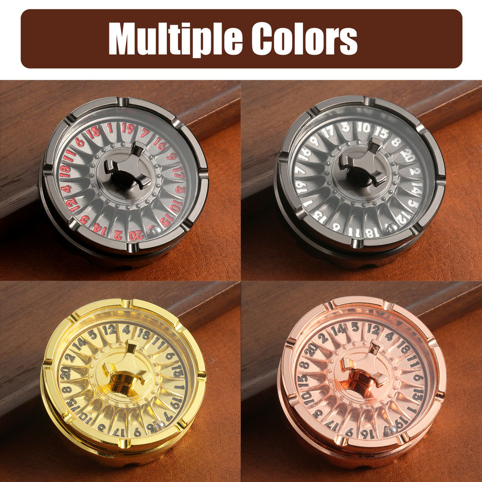 Vintage D20 Metal Dice Fidget Spinner – Dragon-Themed Roulette Wheel Gyro for RPG Fans & Stress Relief