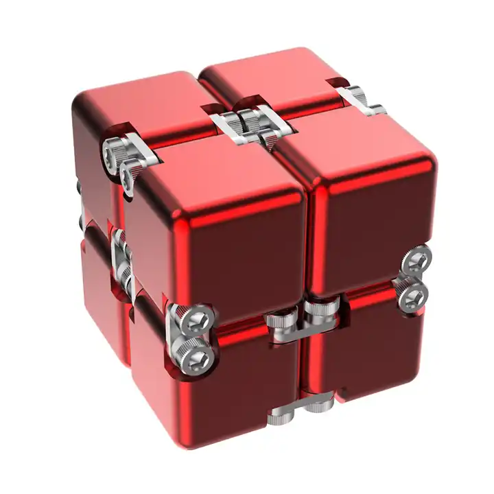 Premium Metal Infinity Cube – Foldable Sensory Fidget Toy for Stress Relief & Focus (Aluminium Build)