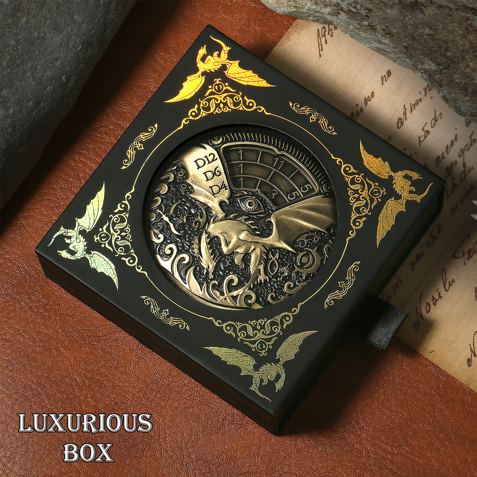 7-in-1 Zinc Alloy DND Dice Spinner – High-Speed Customizable RPG Metal Dice Set