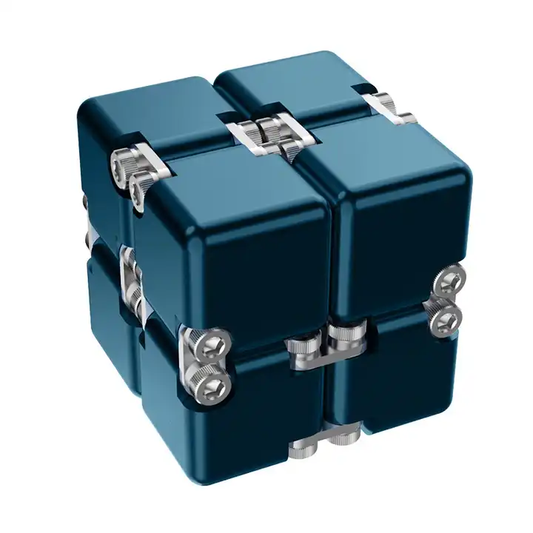 Premium Metal Infinity Cube – Foldable Sensory Fidget Toy for Stress Relief & Focus (Aluminium Build)