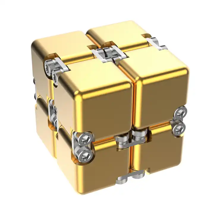 Premium Metal Infinity Cube – Foldable Sensory Fidget Toy for Stress Relief & Focus (Aluminium Build)