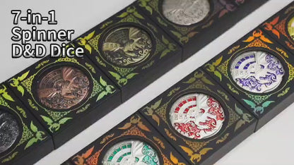 7-in-1 Zinc Alloy DND Dice Spinner – High-Speed Customizable RPG Metal Dice Set